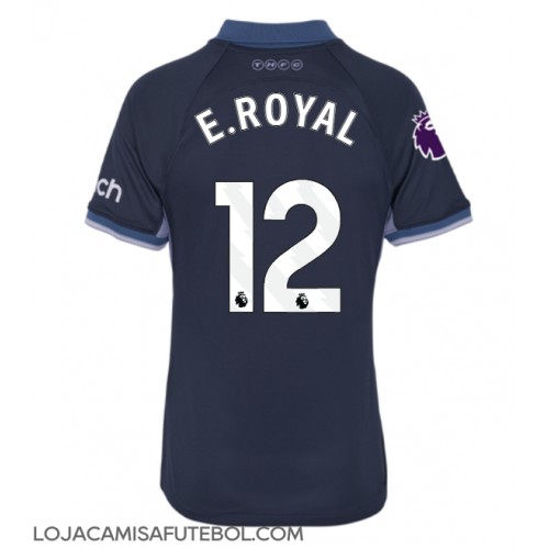 Camisa de Futebol Tottenham Hotspur Emerson Royal #12 Equipamento Secundário Mulheres 2023-24 Manga Curta